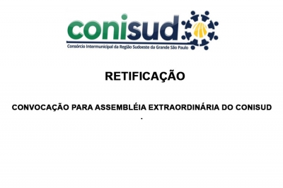 RETIFICA&Ccedil;&Atilde;O - CONVOCA&Ccedil;&Atilde;O ASSEMBL&Eacute;IA GERAL ESPEC&Iacute;FICA DE ALTERA&Ccedil;&Atilde;O DO ESTATUTO DO CONISUD