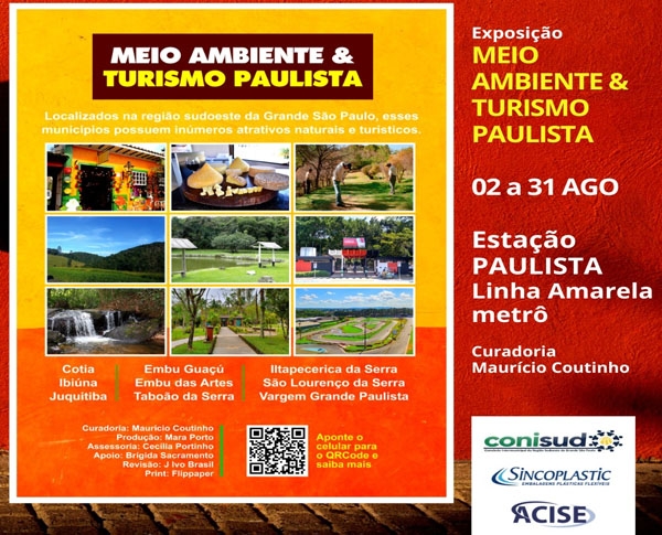 Turismo do Conisud na esta&ccedil;&atilde;o Paulista de metr&ocirc; at&eacute; 31 de agosto.